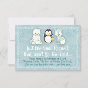 Baby shower Animaux D'Hiver Apportez Une Carte De