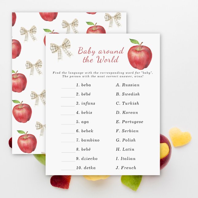 Baby shower Apple - Bébé autour du monde jeu (Créateur téléchargé)