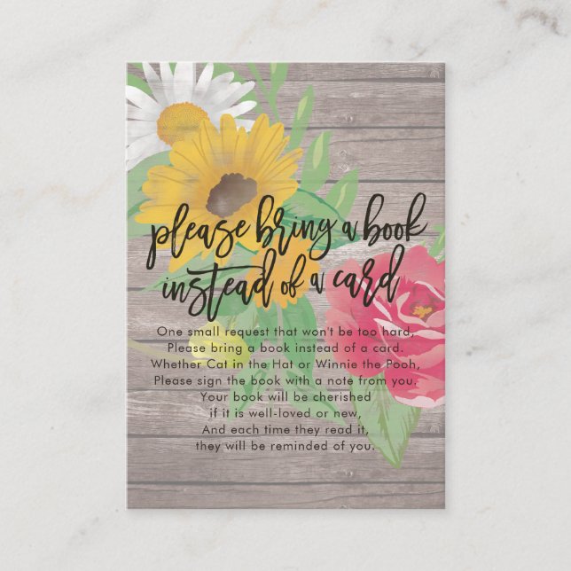 Baby shower Apportez un livre au lieu d'une carte (Devant)