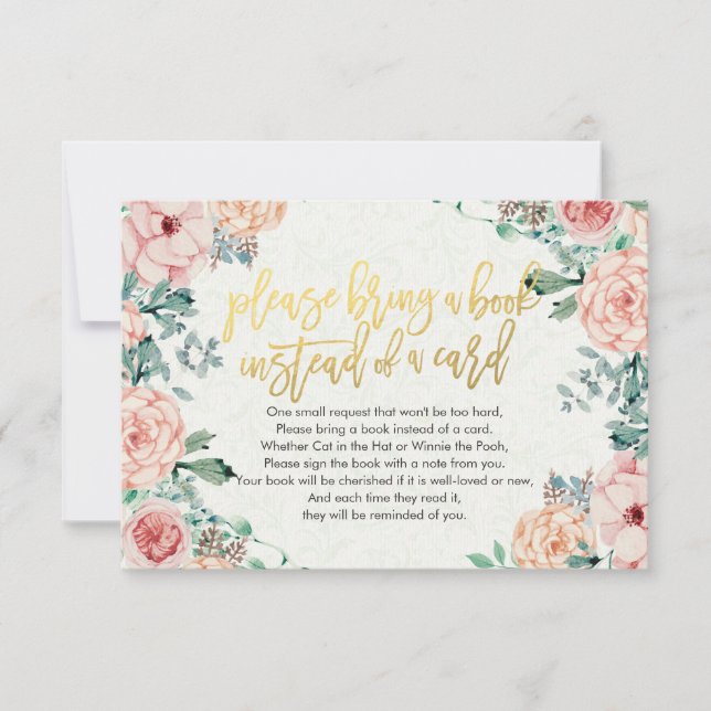 Baby shower Apportez un livre au lieu d'une carte (Devant)