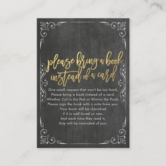 Baby shower Apportez un livre au lieu d'une carte (Devant)