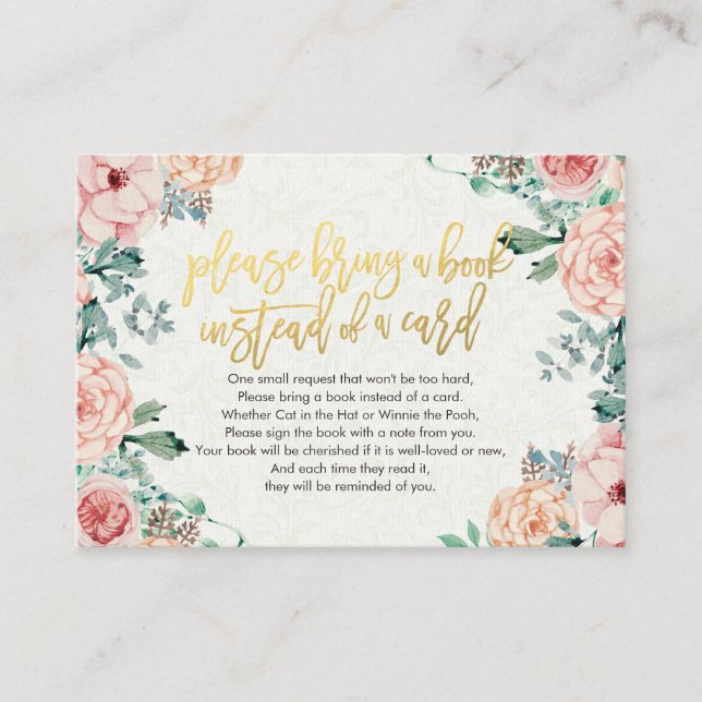 Baby shower Apportez un livre au lieu d'une carte (Devant)