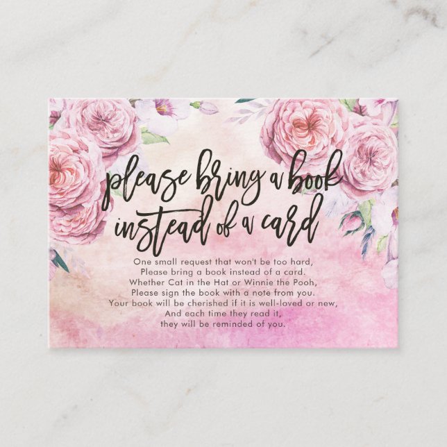 Baby shower Apportez un livre au lieu d'une carte (Devant)