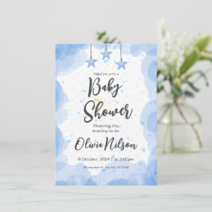 Baby-Shower aquarelle bleue, Baby-Shower C'est un