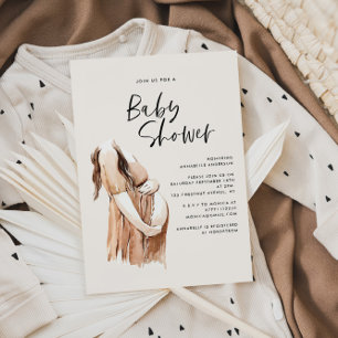 Baby shower aquarelle illustration script simple