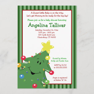 BABY SHOWER ARBRE DE NOËL 5x7 Invitation Vert