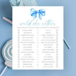 Baby shower arc-en-ciel bleu Elle préférerait jeu