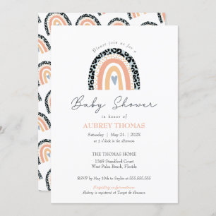Baby shower Arc-en-ciel Boho Invitation neutre gen