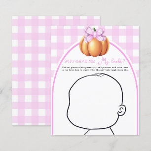 baby shower arc rose citrouille Qui m'a donné Mon