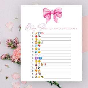 Baby shower arc rose émoticône jeu pictural