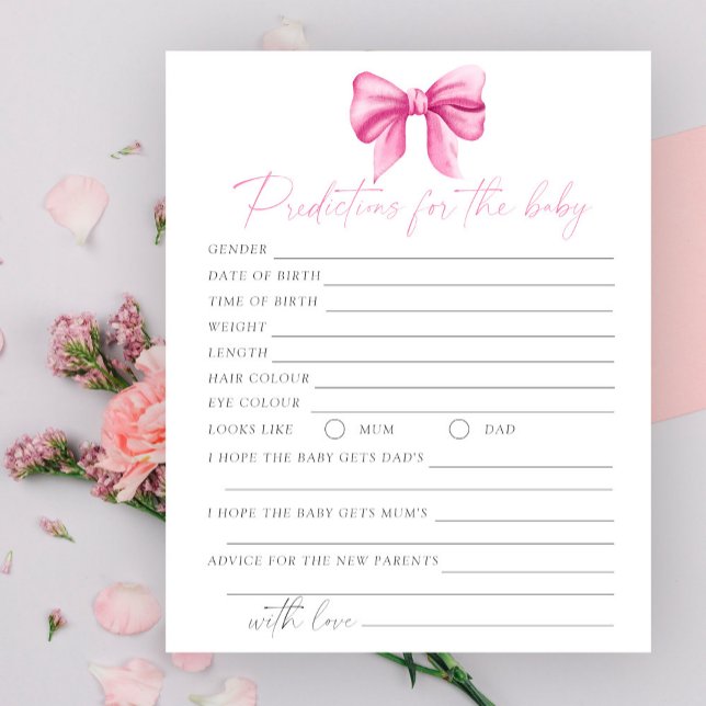 Baby shower arc rose Prédictions et conseils bébé (Créateur téléchargé)