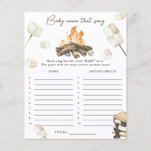 Baby shower au feu de camp - Jeu devinez cette cha