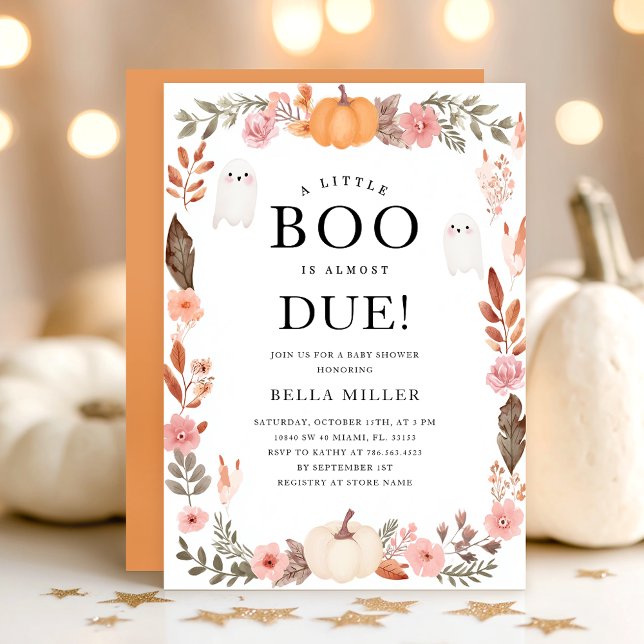 Baby shower Automne Halloween Invitation (Créateur téléchargé)