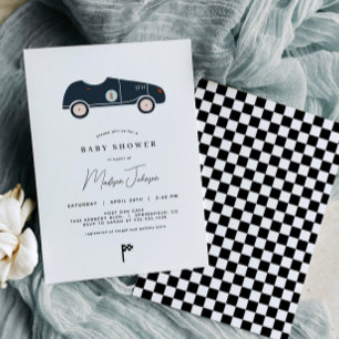 Baby shower automobile course Invitation