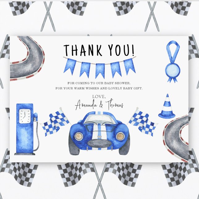 Baby shower automobile - merci (Créateur téléchargé)