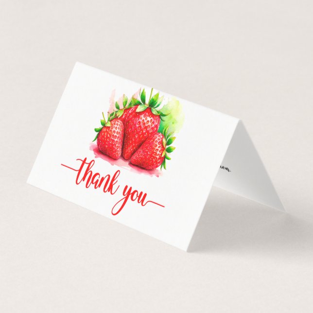 Baby shower aux fraises mignonnes et sucrées (Front)