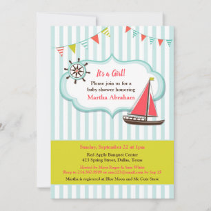 Baby shower Bateau à voile Baby Boy Invitation