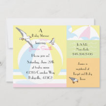 Baby shower Beach Ball Invitation