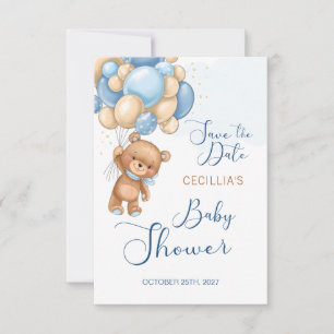 Baby shower Bear Balloons Enregistrer la date