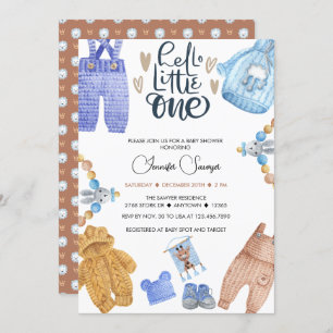 Baby shower bébé garçon douche Invitations