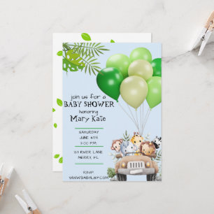Baby shower bébé Safari Invitation
