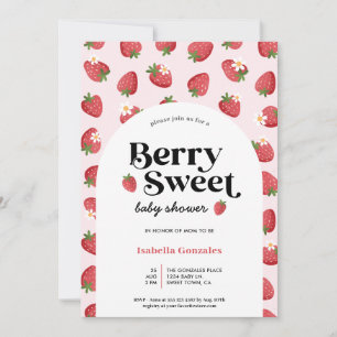 Baby shower Berry Sweet Strawberry Invitation