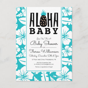 BABY SHOWER Bienvenue Bébé Aloha Carte Postale