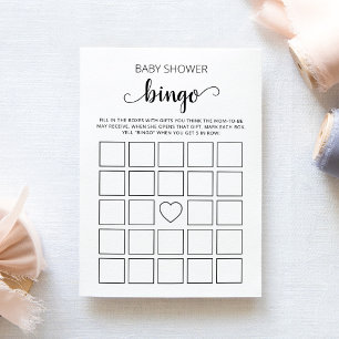 Baby shower Bingo Baby shower Party carte de jeu
