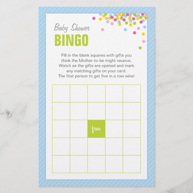 Baby shower Bingo Bingo Bingo - Bleu (Devant)
