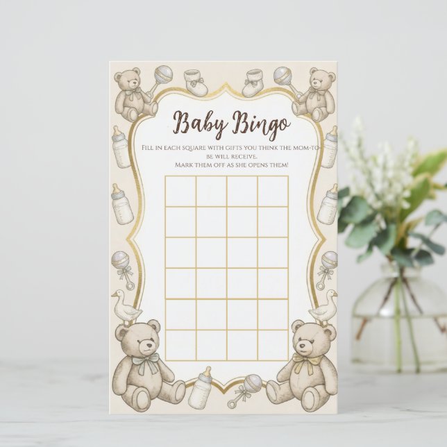 Baby Shower Bingo Game (Debout devant)