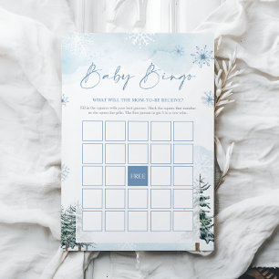 Baby shower Bingo Jeu hiver