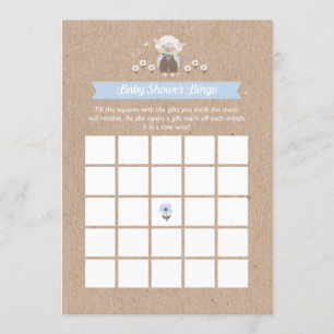 Baby shower bingo Lamb de garçon Carte de jeu