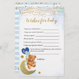Baby shower Bleu Bearly Wings Pour Bébé