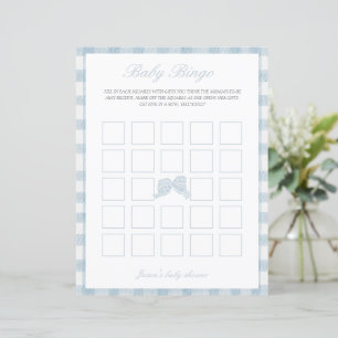 Baby shower bleu bingo