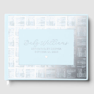 Baby shower Bleu Livre d'or Real Foil Guestbooks