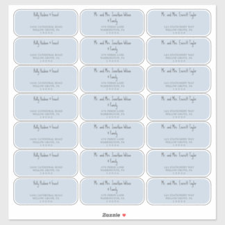 Baby shower bleu marine Étiquettes de adresse invi