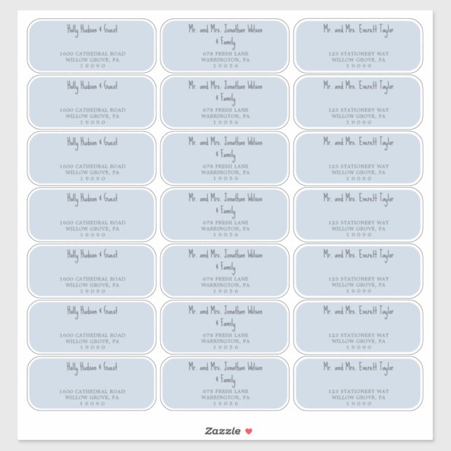 Baby shower bleu marine Étiquettes de adresse invi (Feuille)