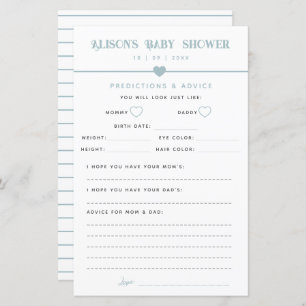 Baby shower bleu moderne Conseils et prédictions