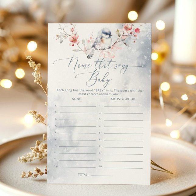 Baby shower bleu poussiéreux d'hiver Nom du jeu de (Créateur téléchargé)