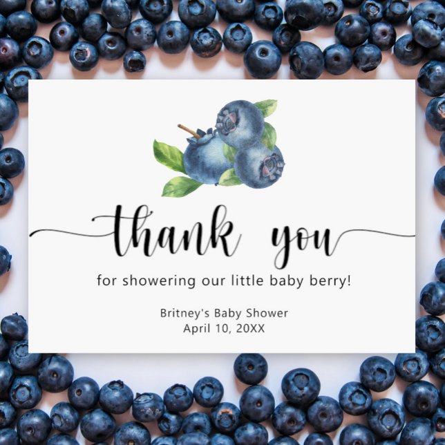 Baby shower bleuets - merci (Créateur téléchargé)