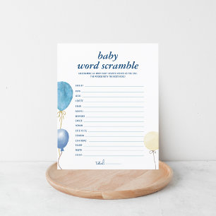 Baby shower Blue Jean Jeu de rugissement de mot
