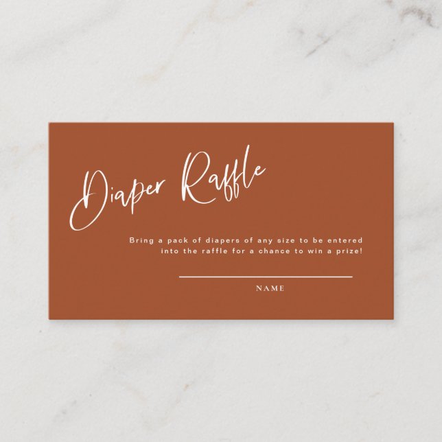 Baby shower Bohème en terre cuite Carte de rabat (Devant)