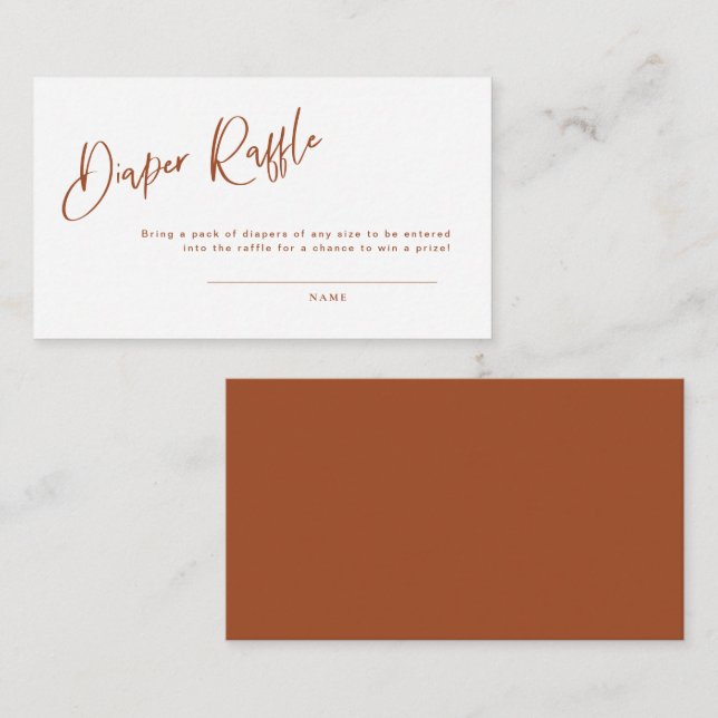 Baby shower Bohème en terre cuite Carte de rabat (Devant / Derrière)