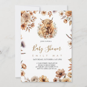 Baby Shower Bohème Mignon Vache des Highlands