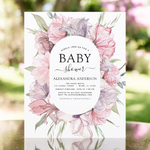 Baby Shower Bohème Rose Pâle et Violet pas Cher