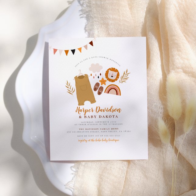 Baby shower Boho Budget & Rainbow Boy (Créateur téléchargé)