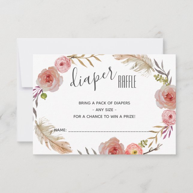 Baby shower Boho Insérer Invitation (Devant)