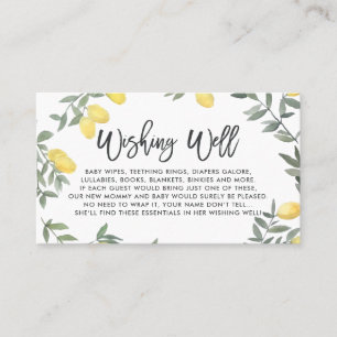 Baby shower Boho Lemon Wreath Carte de bien-être