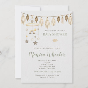 Baby shower Boho Watercolor Invitation