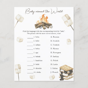Baby shower Bonfire - Bébé autour du monde jeu